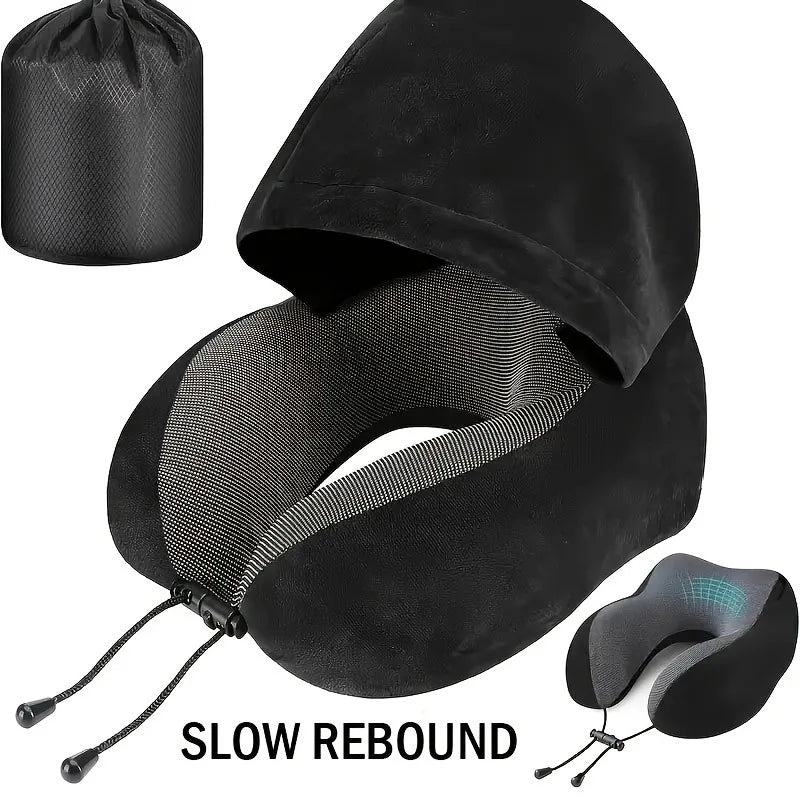 Oreiller de Voyage Mousse à Mémoire de Forme — Soutien Cervical Total