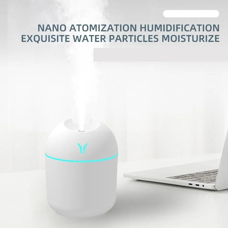 Humidificateur Diffuseur d'Huiles Essentielles USB — Brume Ultrasonique, LED 7 Couleurs, 250ml