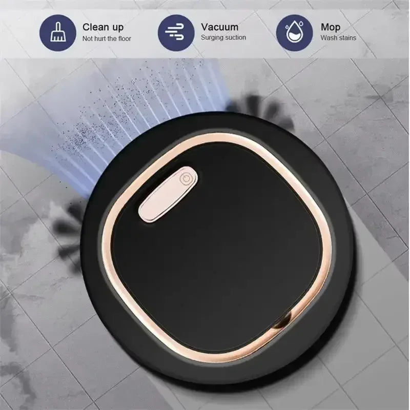 Robot Aspirateur Intelligent 3-en-1 — Aspiration, Balayage & Serpillière Silencieux