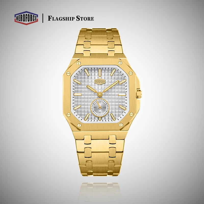 Montre Business HEROFORCE Homme — Luxe Lumineux, Quartz & Acier Waterproof