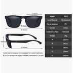 Lunettes de Soleil Polarisées Vintage — Protection UV400, Style Carré Rétro Homme & Femme