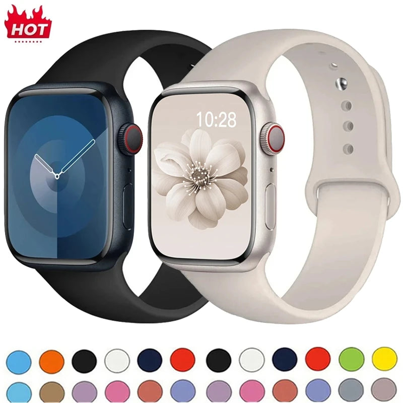 Bracelet Silicone Apple Watch — Toutes Séries & Tailles
