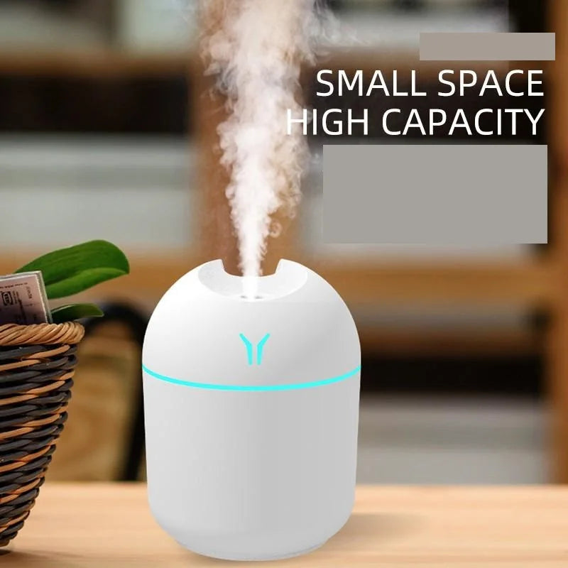 Humidificateur Diffuseur d'Huiles Essentielles USB — Brume Ultrasonique, LED 7 Couleurs, 250ml