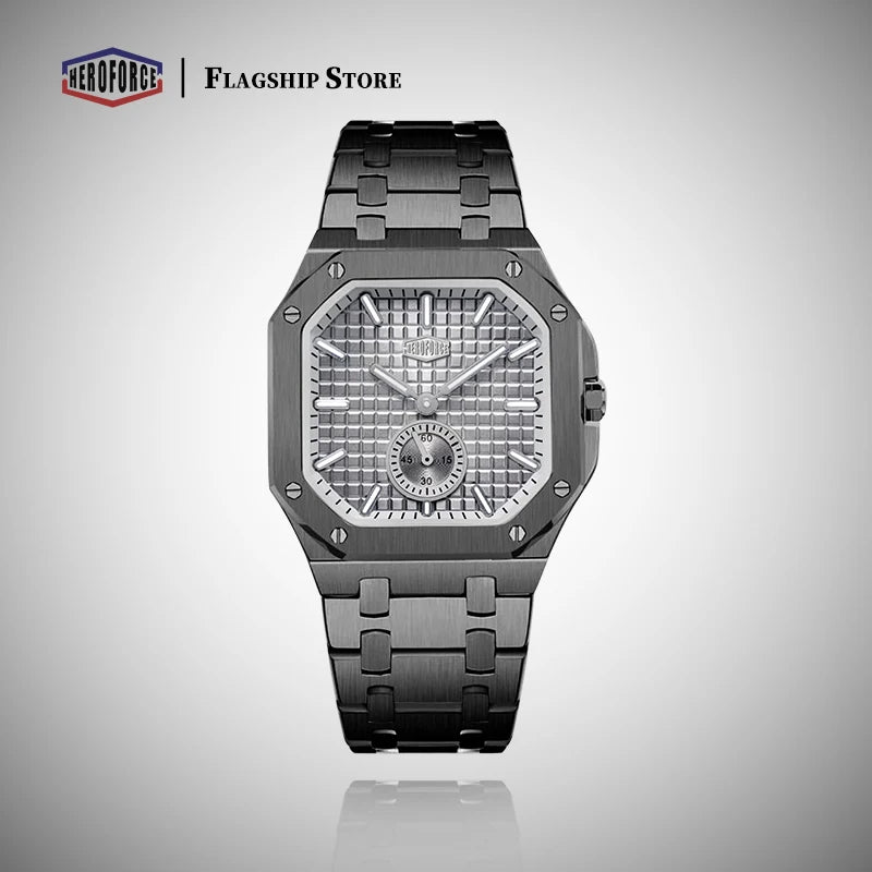 Montre Business HEROFORCE Homme — Luxe Lumineux, Quartz & Acier Waterproof