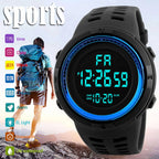 Montre Militaire Homme — LED Lumineuse & Multifonction, Sport