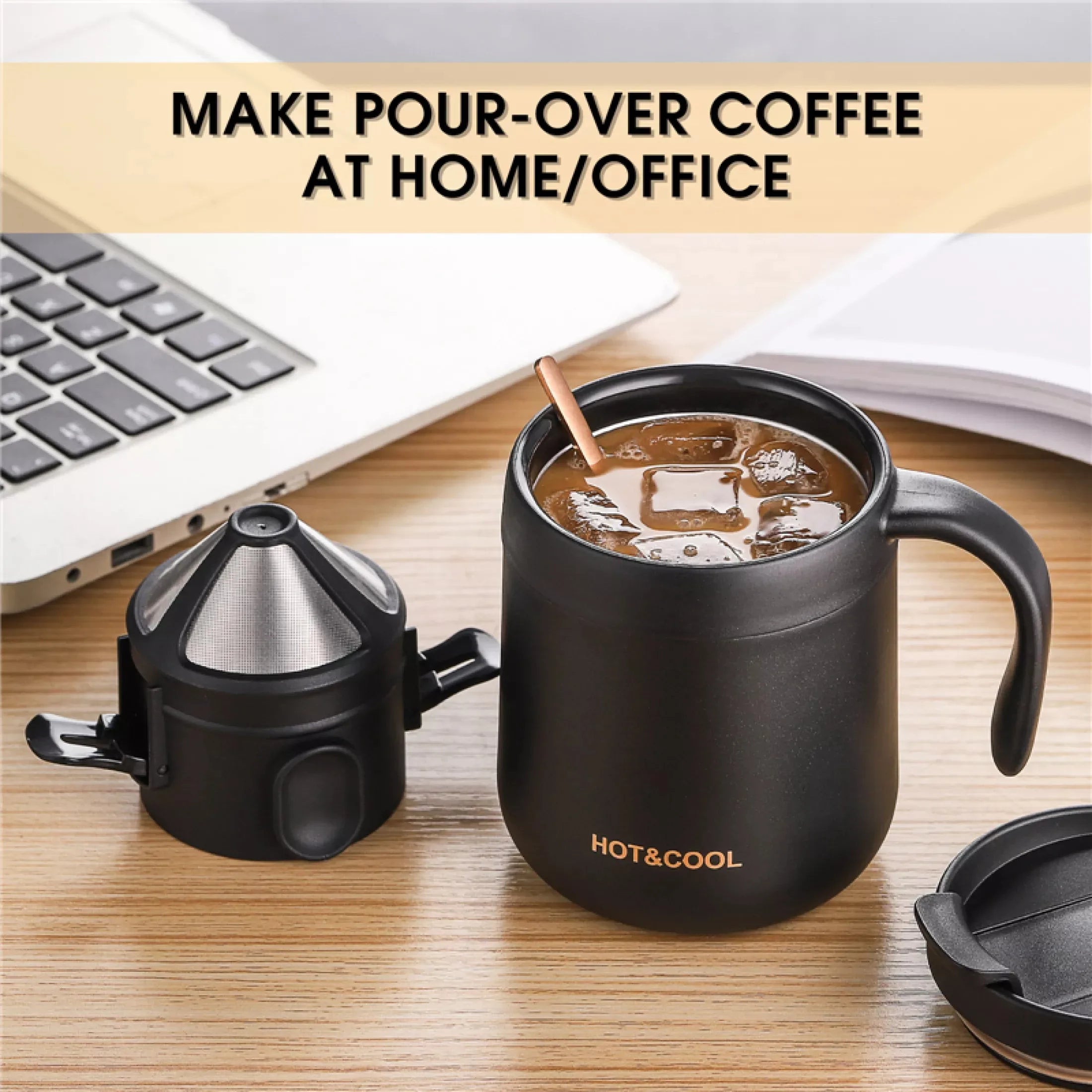 Filtre à Café Portable en Acier Inoxydable — Dripper Réutilisable & Infuseur à Thé