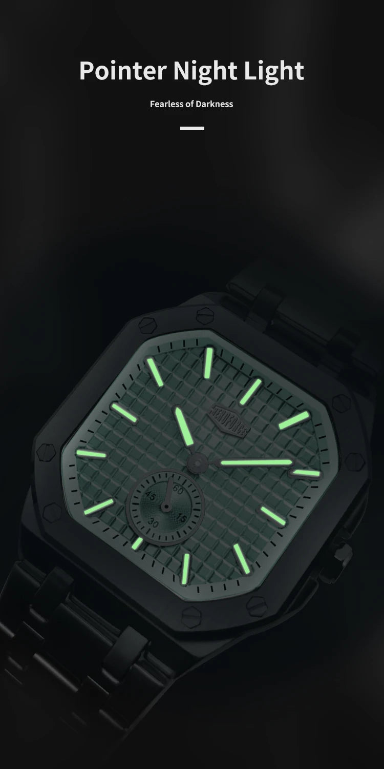 Montre Business HEROFORCE Homme — Luxe Lumineux, Quartz & Acier Waterproof