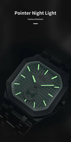 Montre Business HEROFORCE Homme — Luxe Lumineux, Quartz & Acier Waterproof