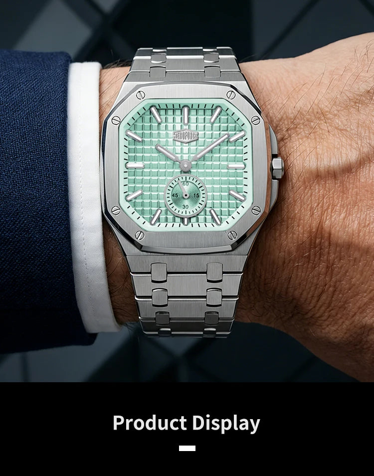 Montre Business HEROFORCE Homme — Luxe Lumineux, Quartz & Acier Waterproof