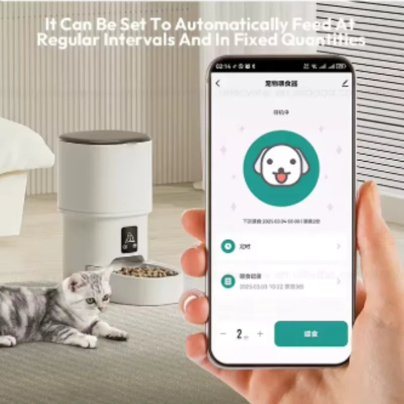 Distributeur Automatique de Nourriture — Programmable Chiens & Chats