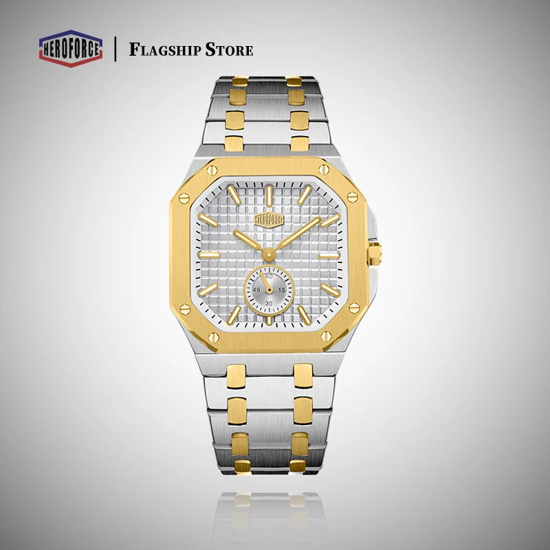 Montre Business HEROFORCE Homme — Luxe Lumineux, Quartz & Acier Waterproof