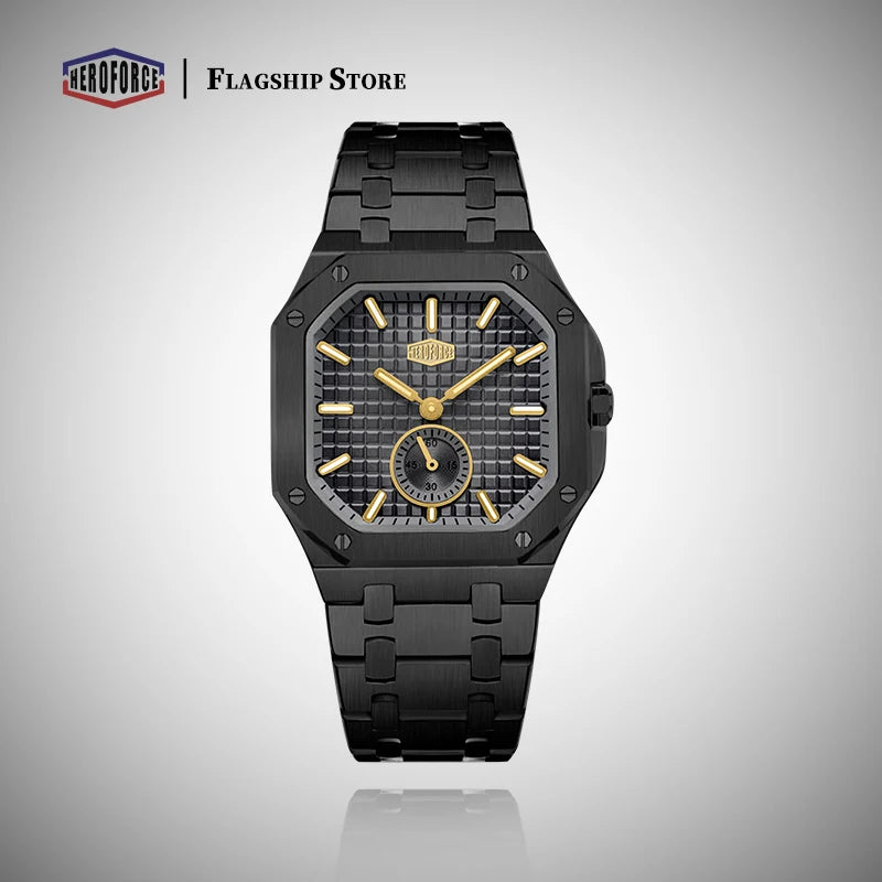 Montre Business HEROFORCE Homme — Luxe Lumineux, Quartz & Acier Waterproof