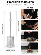 Filtre à Café Réutilisable en Acier Inoxydable — Infuseur Thé & Café Portable