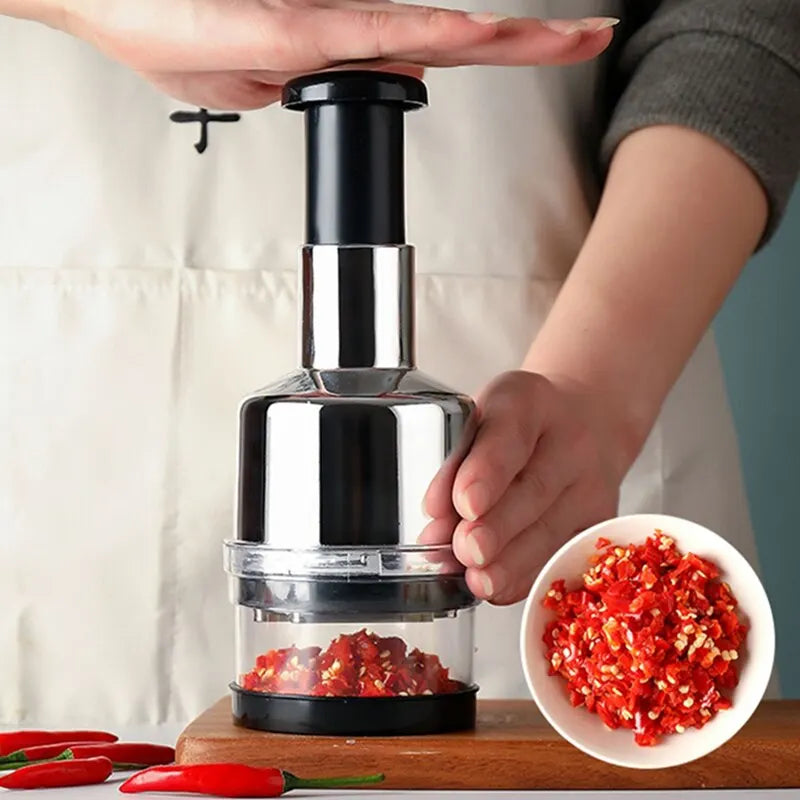 Hachoir Manuel Lames Inox — Légumes Hachés Net & Rapide, Cuisine