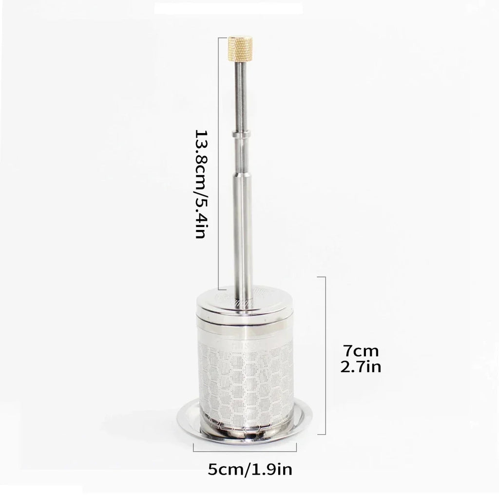 Filtre à Café Réutilisable en Acier Inoxydable — Infuseur Thé & Café Portable
