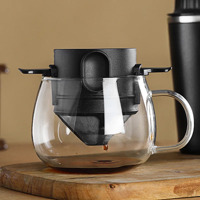 Filtre à Café Portable en Acier Inoxydable — Dripper Réutilisable & Infuseur à Thé