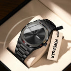Montre Militaire POEDAGAR Homme — Luxe, Quartz & Acier Inoxydable Waterproof