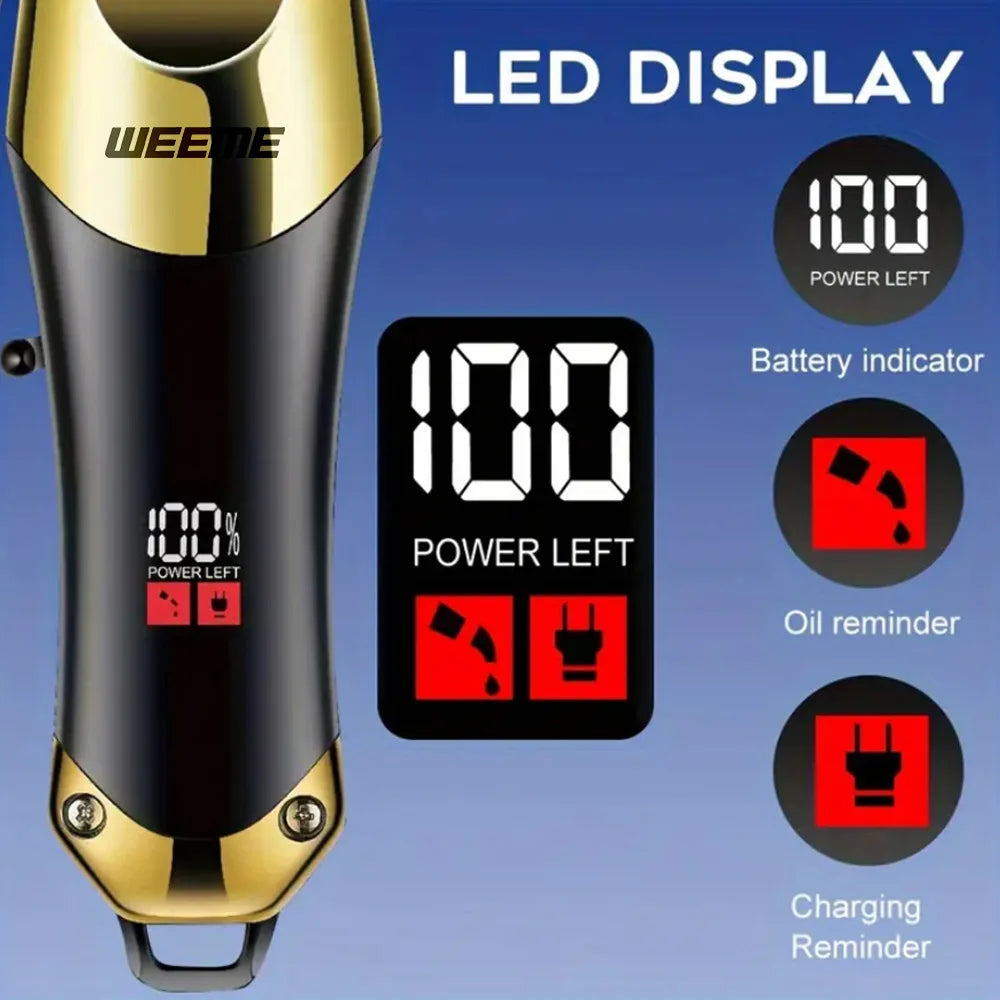 Kit Tondeuse Électrique Homme T9 — Barbe, Cheveux & Nez, Rechargeable, Idée Cadeau