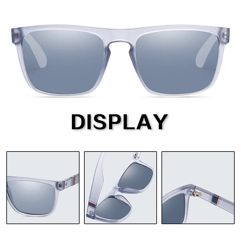 Lunettes de Soleil Polarisées Vintage — Protection UV400, Style Carré Rétro Homme & Femme