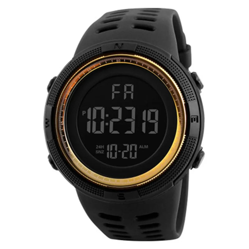 Montre Militaire Homme — LED Lumineuse & Multifonction, Sport