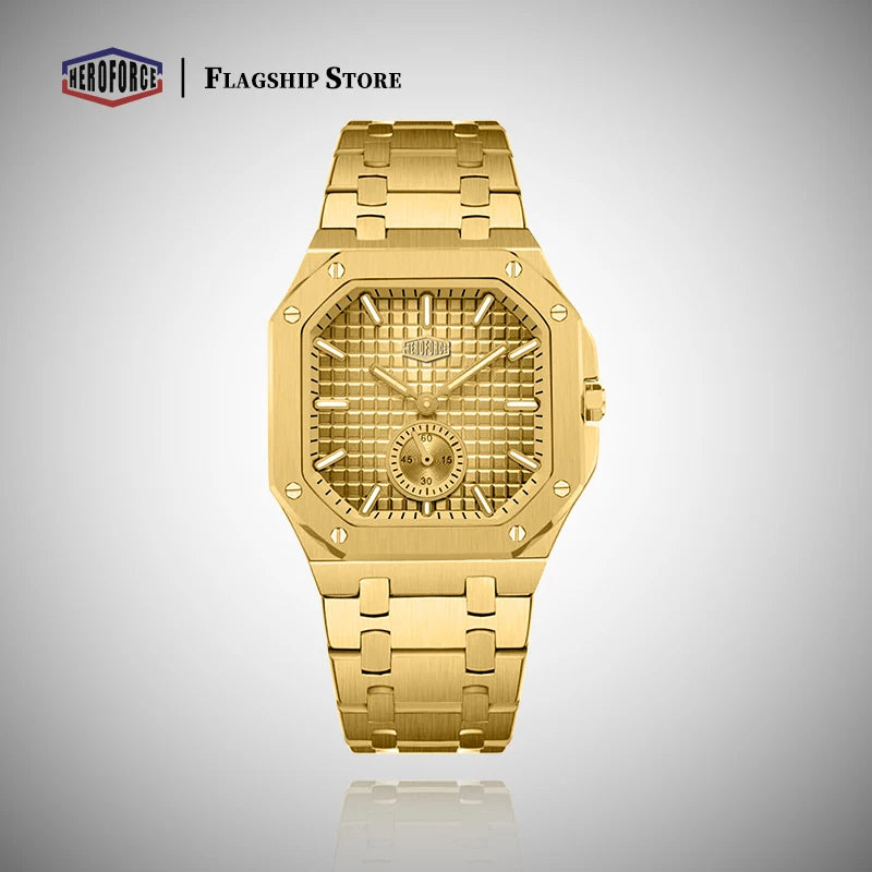 Montre Business HEROFORCE Homme — Luxe Lumineux, Quartz & Acier Waterproof