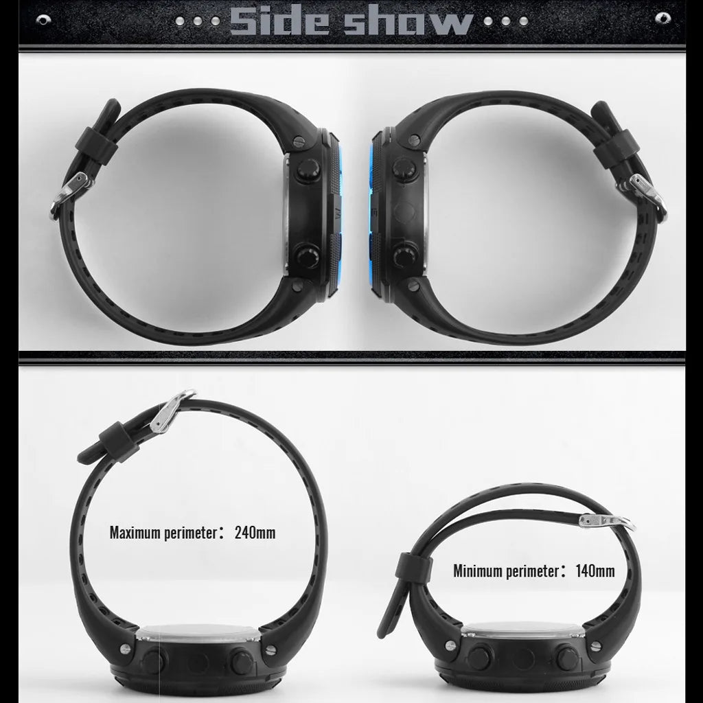 Montre Militaire Homme — LED Lumineuse & Multifonction, Sport