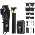 Kit Tondeuse Électrique Homme T9 — Barbe, Cheveux & Nez, Rechargeable, Idée Cadeau