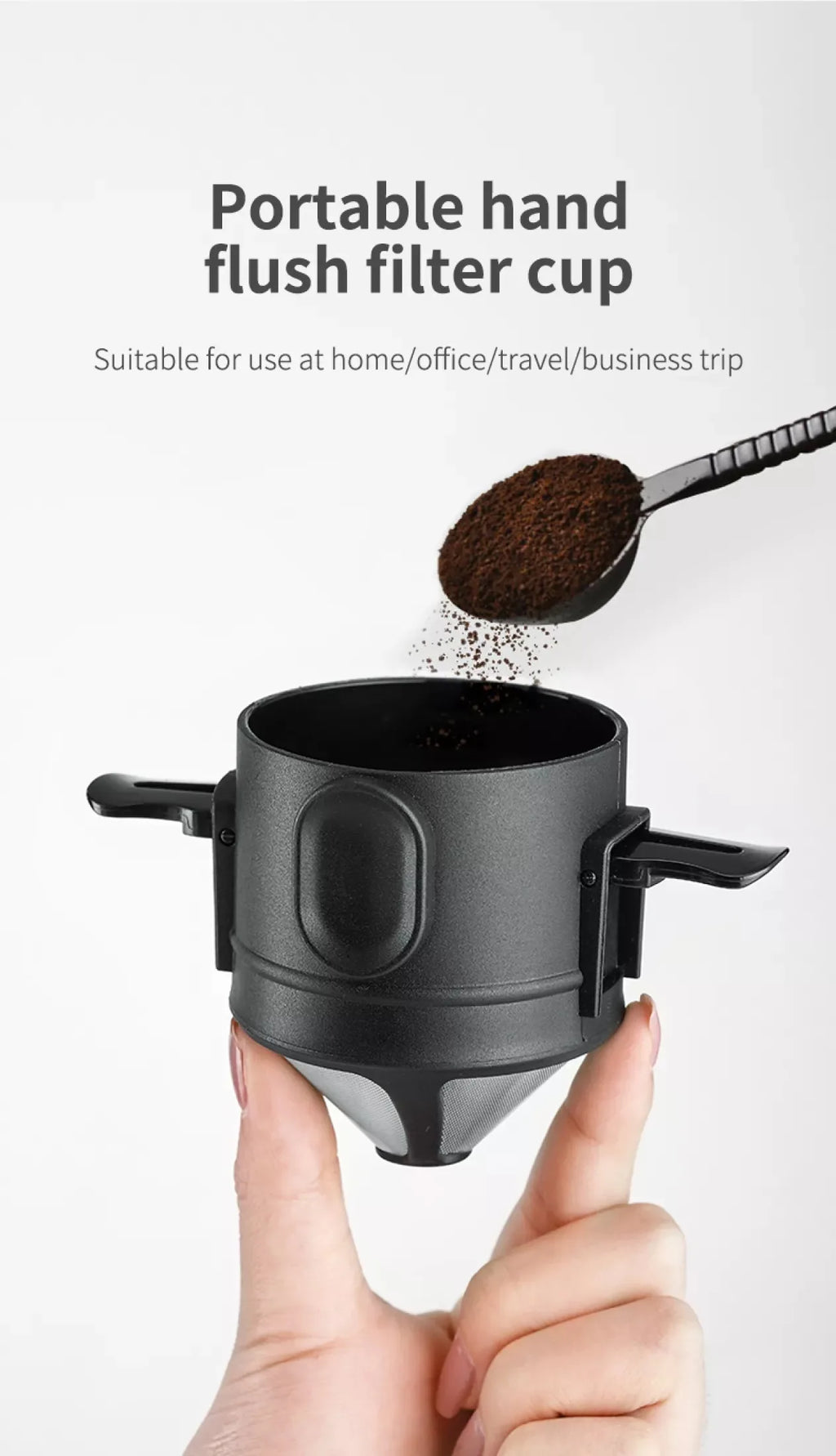 Filtre à Café Portable en Acier Inoxydable — Dripper Réutilisable & Infuseur à Thé