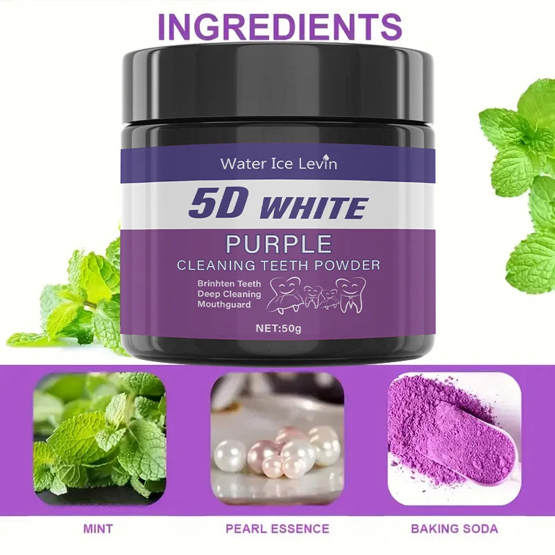 Poudre Blanchissante Dentaire Purple — Sourire Éclatant en 7 Jours