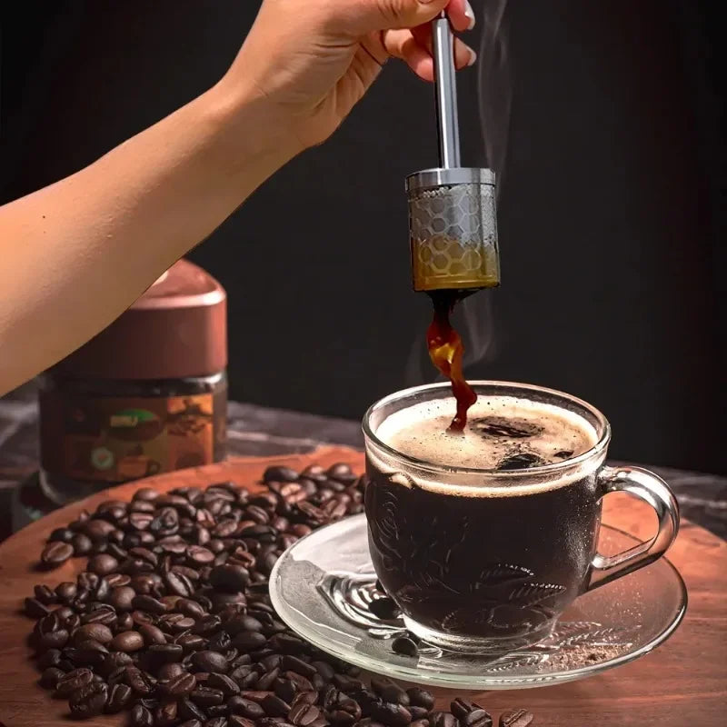 Filtre à Café Réutilisable en Acier Inoxydable — Infuseur Thé & Café Portable