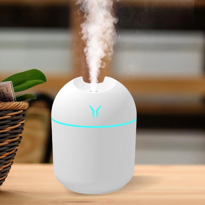 Humidificateur Diffuseur d'Huiles Essentielles USB — Brume Ultrasonique, LED 7 Couleurs, 250ml
