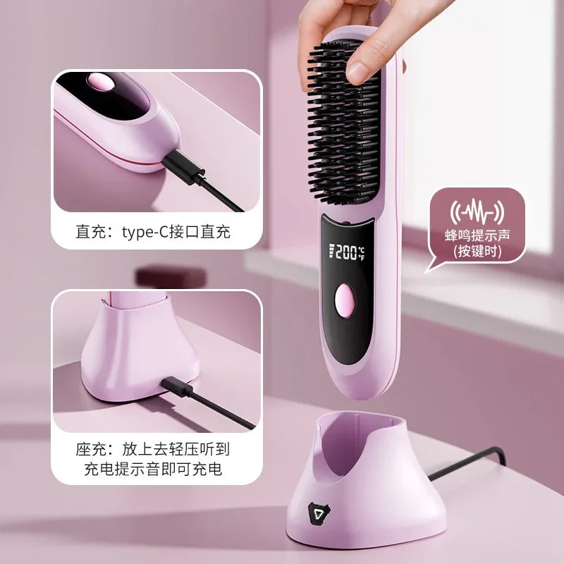 Lisseur Sans Fil Portable — Ions Négatifs & Zéro Dommage Garanti