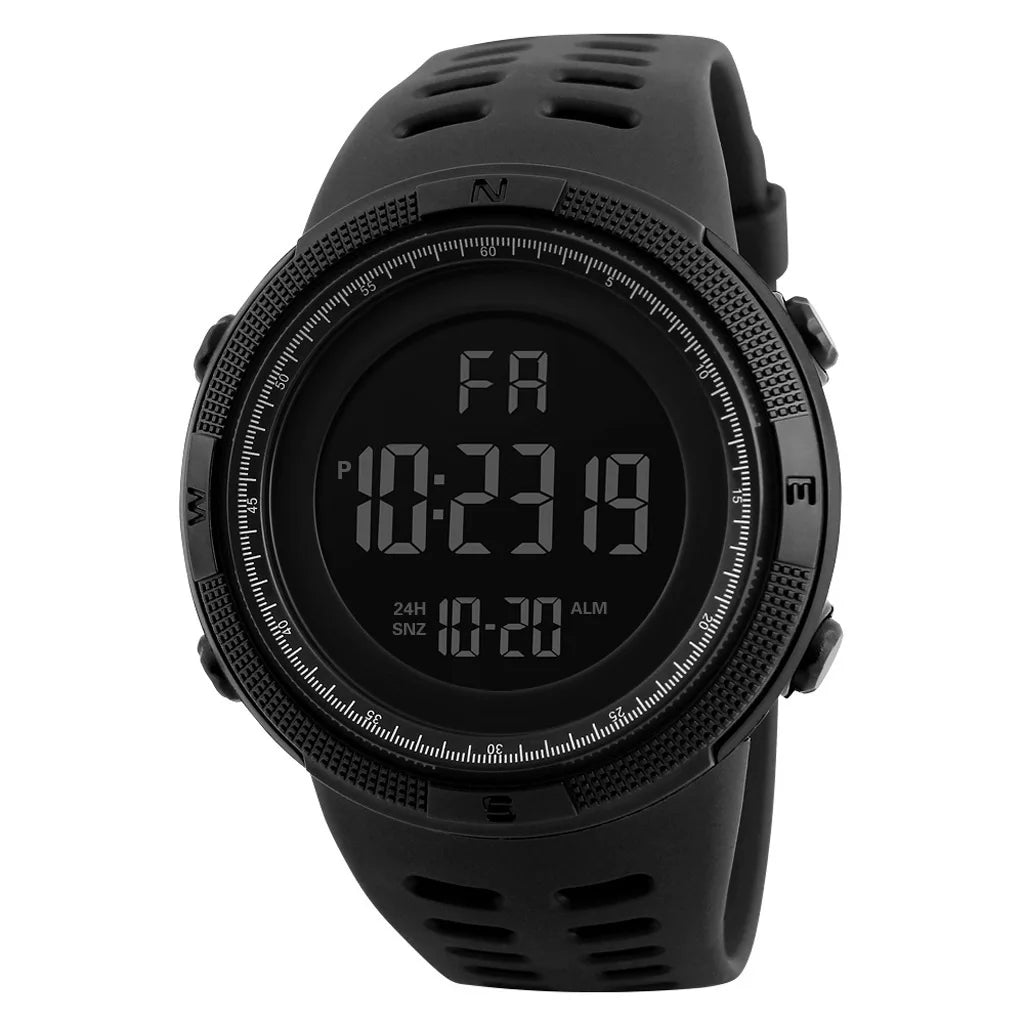 Montre Militaire Homme — LED Lumineuse & Multifonction, Sport