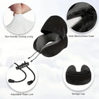 Oreiller de Voyage Mousse à Mémoire de Forme — Soutien Cervical Total