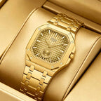 Montre Business HEROFORCE Homme — Luxe Lumineux, Quartz & Acier Waterproof