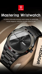 Montre Militaire POEDAGAR Homme — Luxe, Quartz & Acier Inoxydable Waterproof