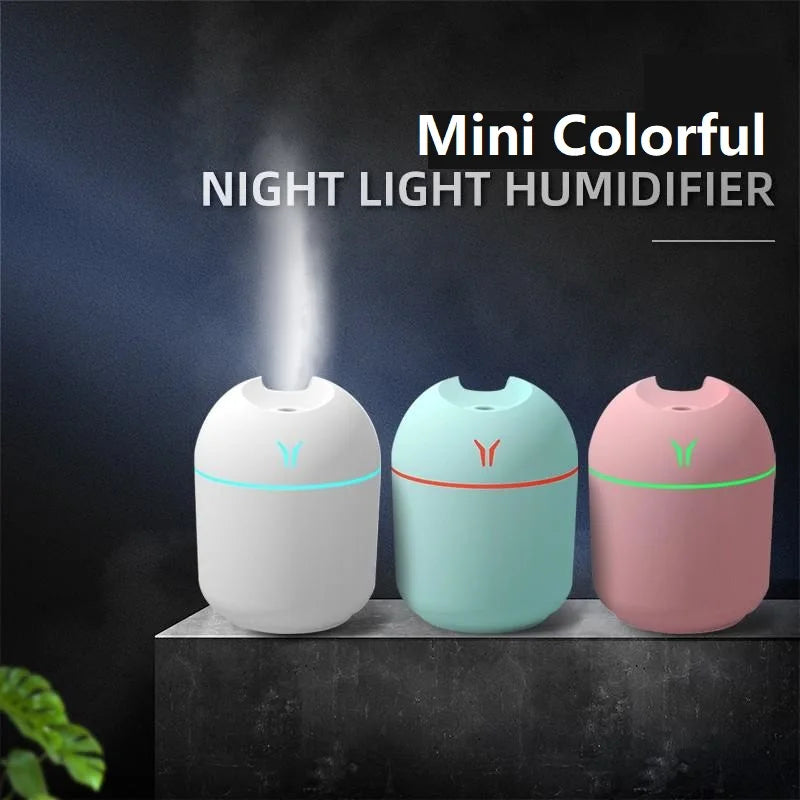 Humidificateur Diffuseur d'Huiles Essentielles USB — Brume Ultrasonique, LED 7 Couleurs, 250ml