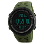 Montre Militaire Homme — LED Lumineuse & Multifonction, Sport
