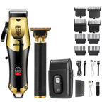 Kit Tondeuse Électrique Homme T9 — Barbe, Cheveux & Nez, Rechargeable, Idée Cadeau