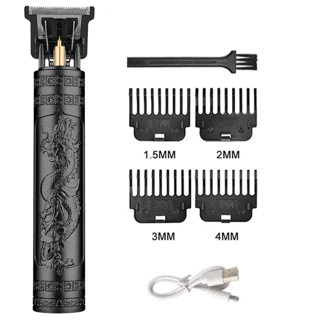 Kit Tondeuse Électrique Homme T9 — Barbe, Cheveux & Nez, Rechargeable, Idée Cadeau
