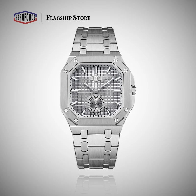 Montre Business HEROFORCE Homme — Luxe Lumineux, Quartz & Acier Waterproof