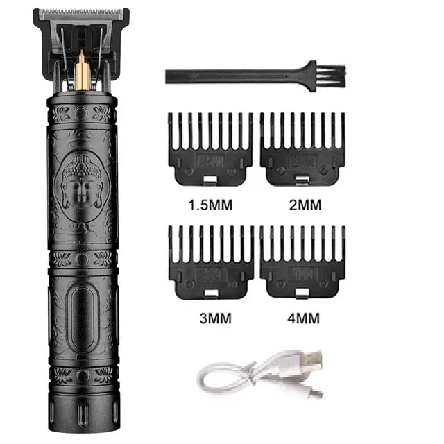 Kit Tondeuse Électrique Homme T9 — Barbe, Cheveux & Nez, Rechargeable, Idée Cadeau